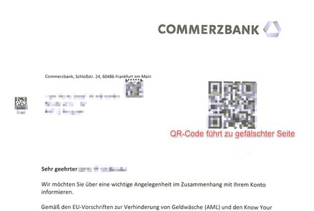 Achtung: Phishing funktioniert leider auch per Briefpost