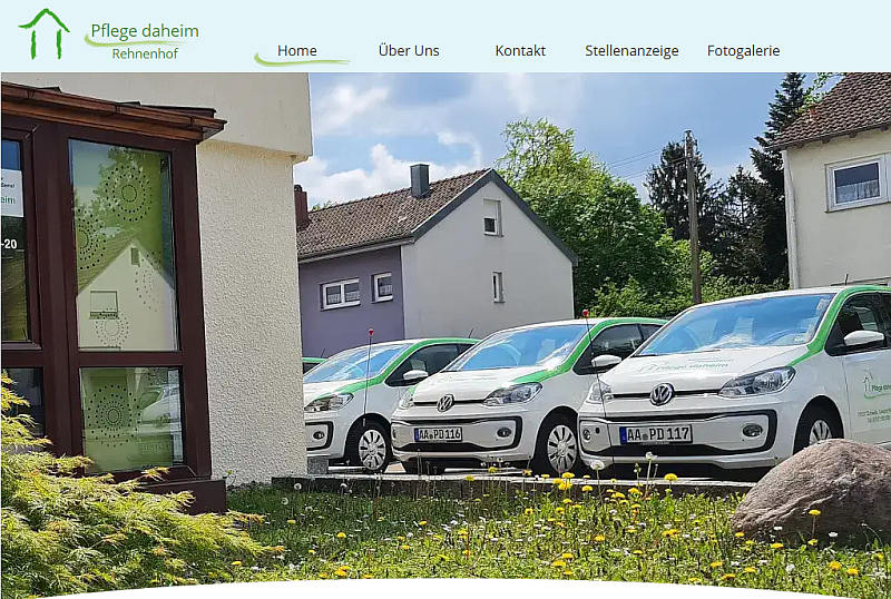 Website für Pflege daheim Rehnenhof (ambulanter Pflegedienst) erfolgreich erstellt.